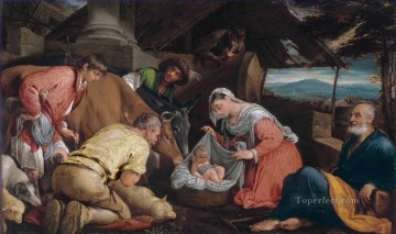  pastores Obras - La Adoración de los Pastores Jacopo Bassano dal Ponte Cristiano Católico